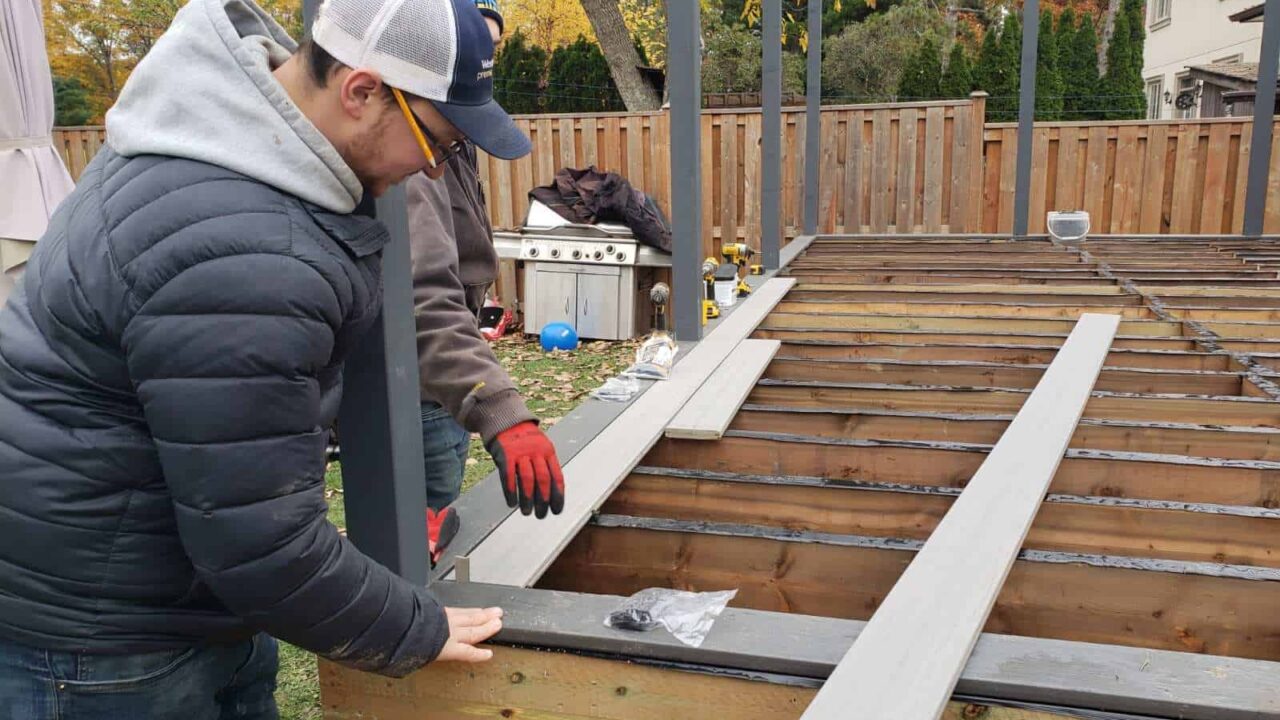 Ottawa Deck Builders work on the project